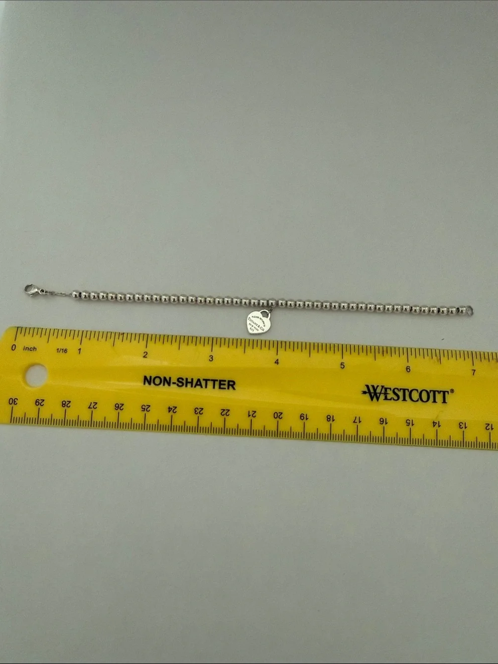 Tiffany & Co. 4mm Beaded Bracelet with PRTT Mini Heart Pen